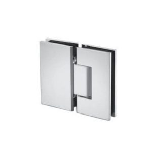Bản lề kính - kính, 180 độ, chrome bóng, kính 8-12mm