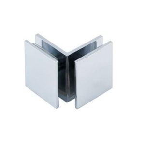 Kẹp kính - tường L90, chrome bóng, kính 8-12mm
