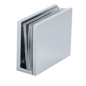 Kẹp kính - tường U90, chrome bóng, kính 8-12mm