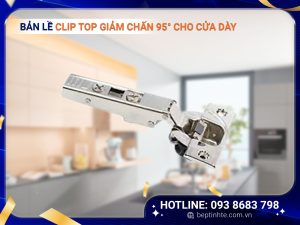 Bản lề CLIP TOP giảm chấn 95° cánh dày trùm nửa 71B9650