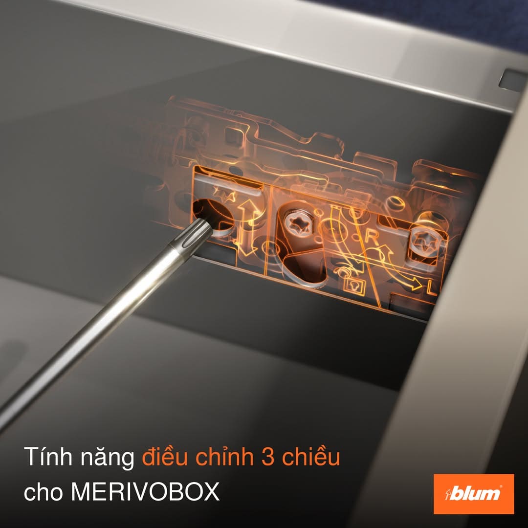 Cách lắp Ray hộp Blum