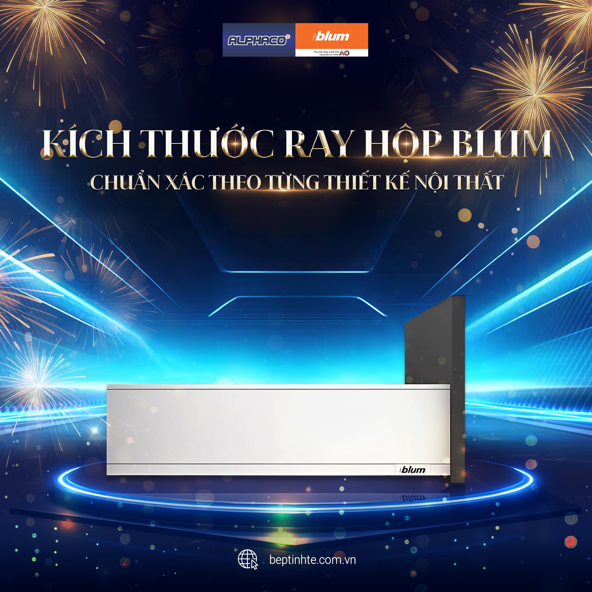 Kích thước Ray hộp Blum