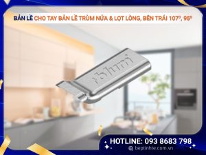 Nắp che cho tay bản lề trùm nửa & lọt lòng, bên trái 107°,  95° 70.1663.BP L