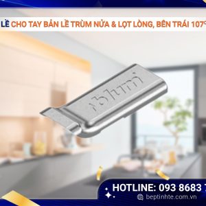 Nắp che cho tay bản lề trùm nửa & lọt lòng, bên trái 107°,  95° 70.1663.BP L