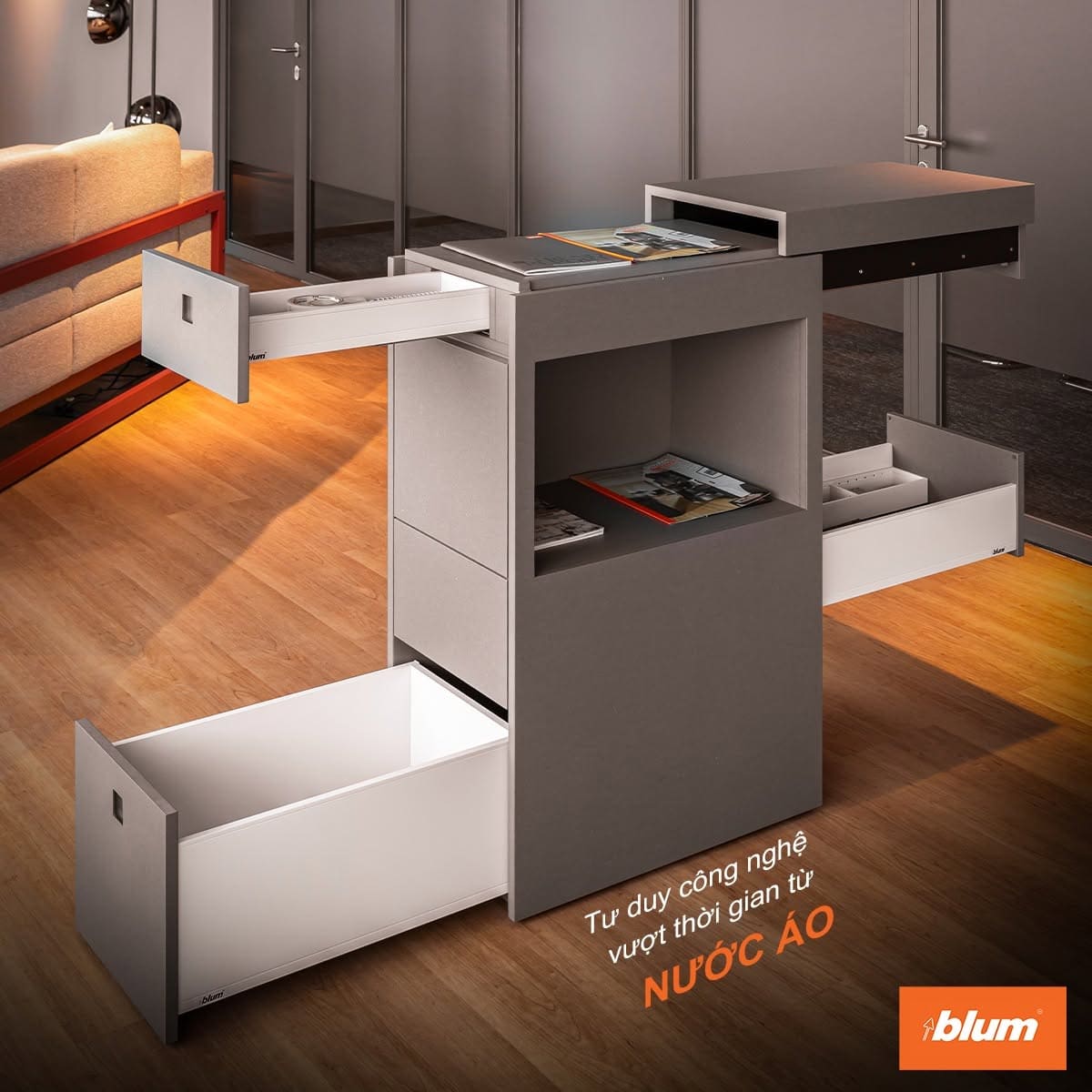 Ray hộp Blum LEGRABOX F